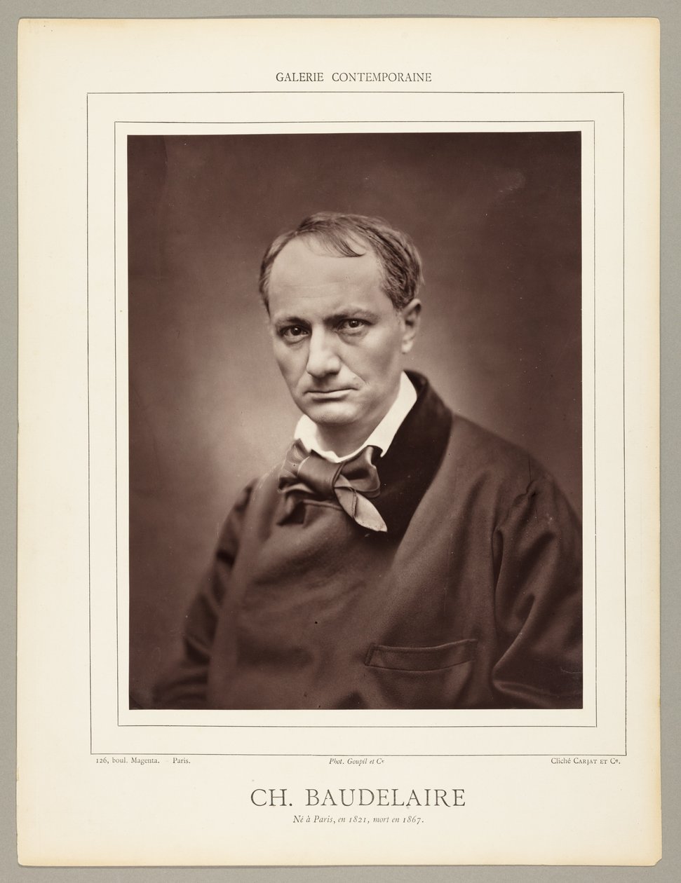 Charles Baudelaire (poeta, crítico e escritor francês, 1821-1867) de Etienne Carjat