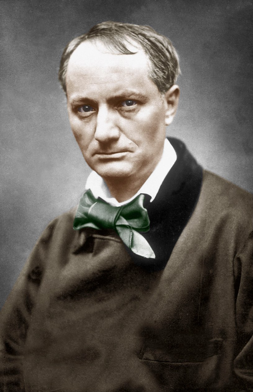 Charles Baudelaire, c.1866 (foto colorida à mão) de Etienne Carjat