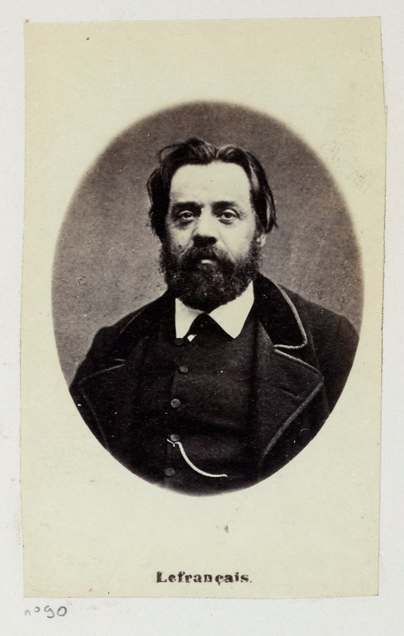 Lefrançois Adolphe Gustave, dito Gustave Lefrançais (1826-1901). Professor, criou em 1849 com Pauline Roland (1805-1852) a Associação dos Professores Socialistas. Membro da Comuna, integrou a Comissão do Trabalho e das Finanças.... de Etienne Carjat