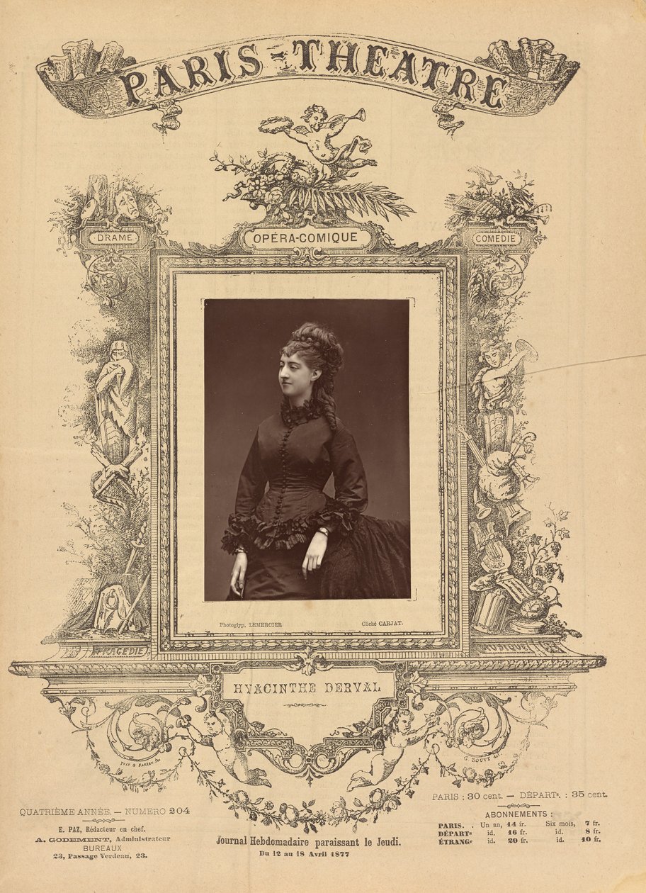 Teatro de Paris: Hyacinthe Derval de Etienne Carjat