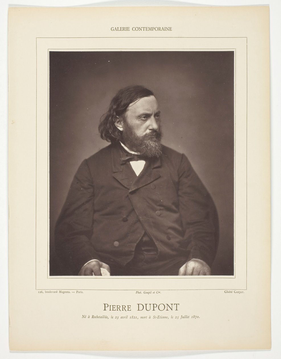 Pierre Dupont de Etienne Carjat