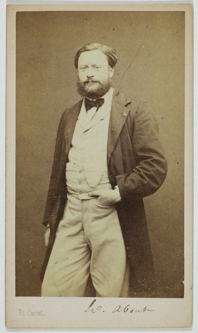 Retrato de Edmond About (1828-1885), romancista, polemista de Etienne Carjat