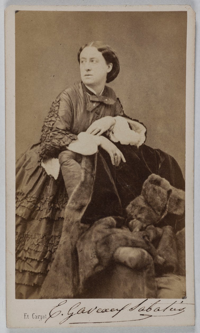 Retrato de Gaveaux-Sabatier, cantora lírica na Ópera de Etienne Carjat