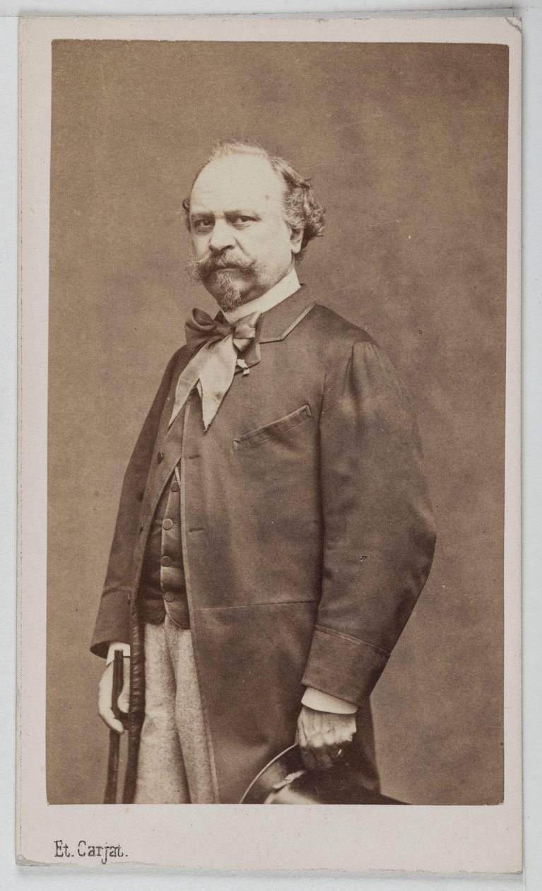 Retrato de Giuseppe Palizzi (1813-1887), pintor italiano. de Etienne Carjat
