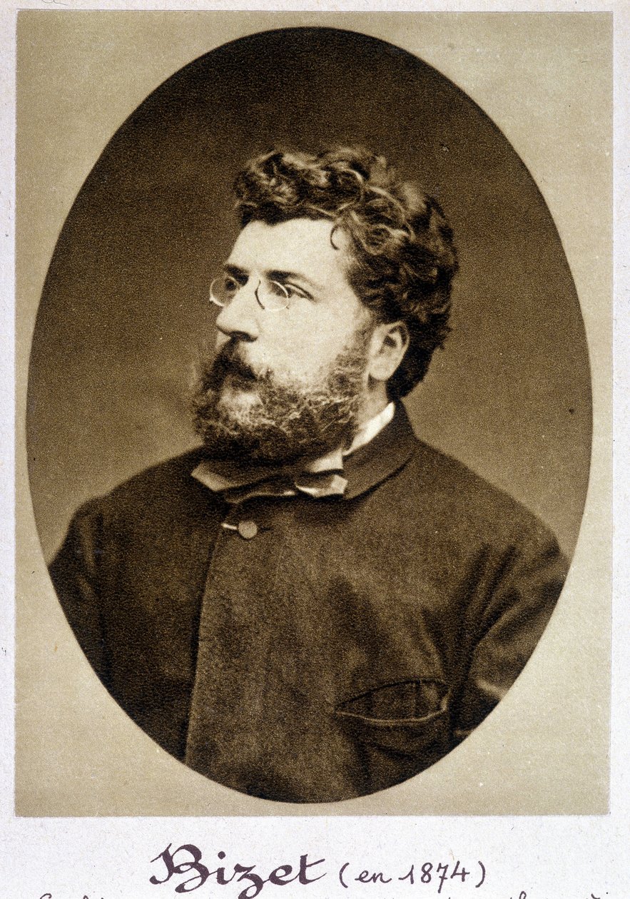 Retrato de Georges Bizet (1838 - 1875) em 1874. de Etienne Carjat