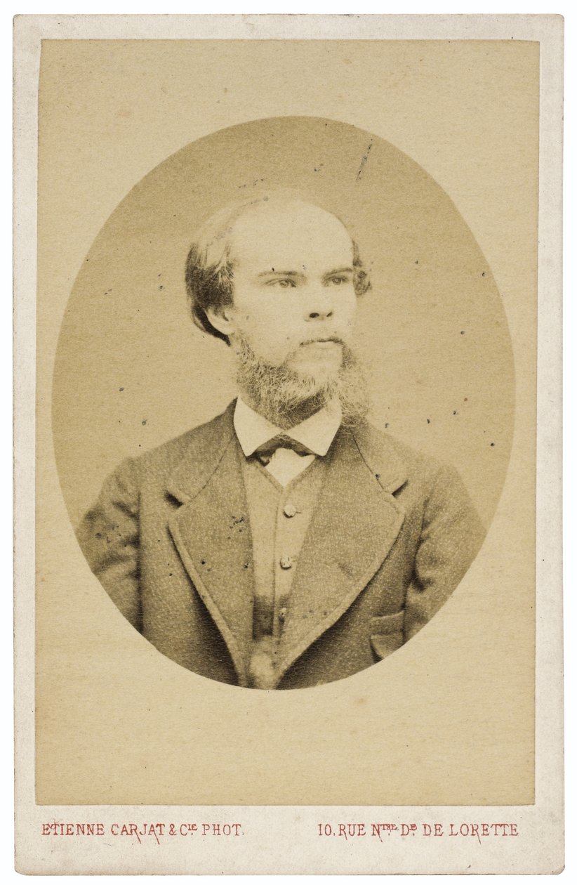 Retrato do poeta Paul Verlaine 1844-1896, c. 1870 de Etienne Carjat