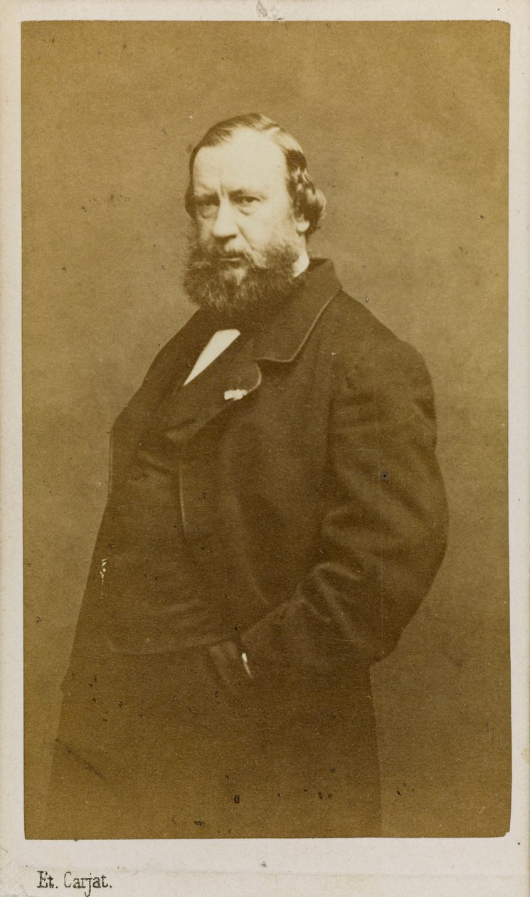 Retrato do artista Constant Troyon 1810-1865, início da década de 1860. de Etienne Carjat
