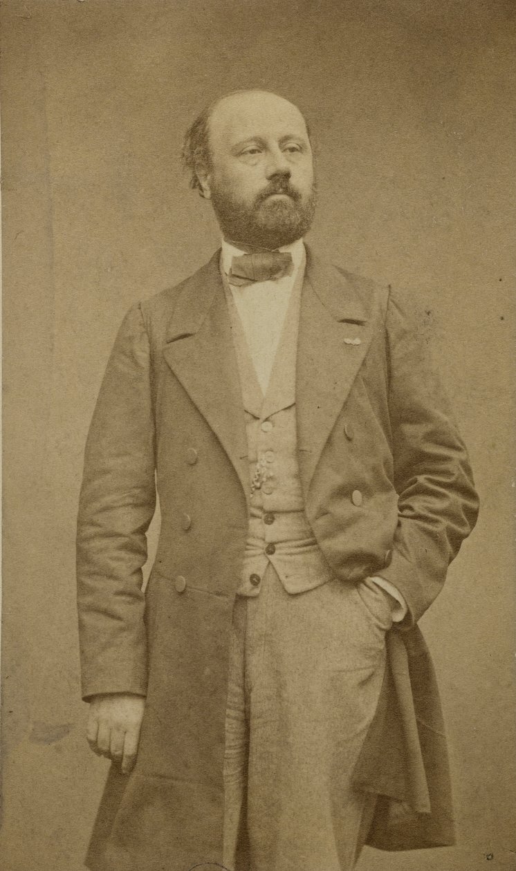 Retrato do compositor François Bazin 1816-1878, ca. 1760. de Etienne Carjat