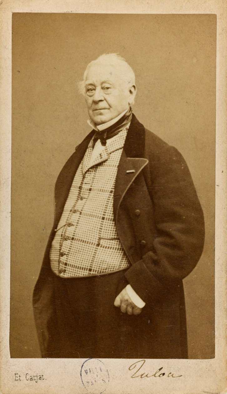 Retrato do compositor e flautista Jean-Louis Tulou 1786-1865, ca. 1860. de Etienne Carjat