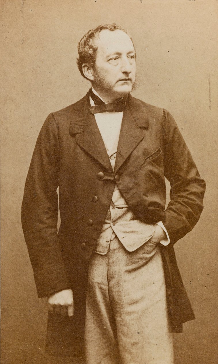 Retrato do pianista e compositor Sigismund Thalberg 1812-1871 , ca. 1860. de Etienne Carjat