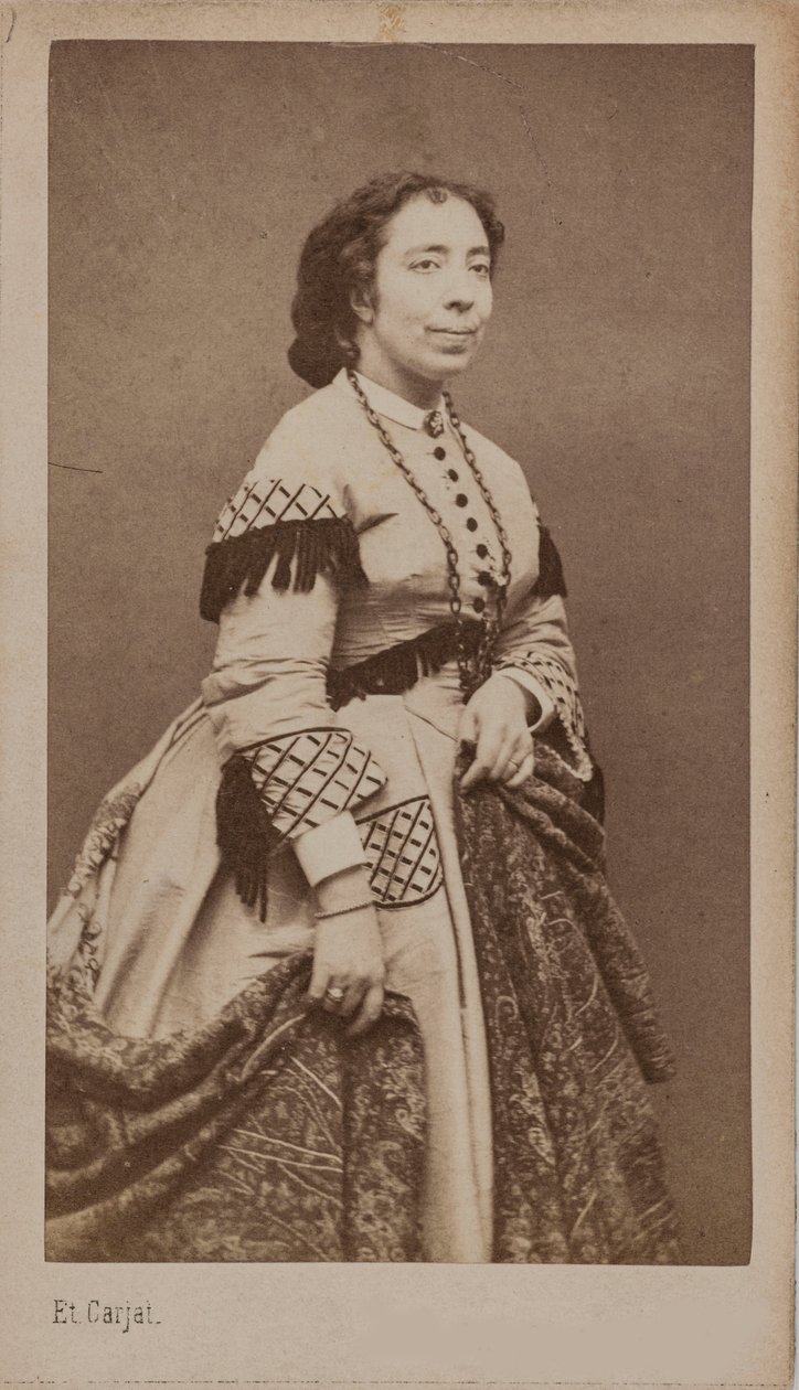 Retrato da cantora e compositora Pauline Viardot 1821-1910, Entre 1860 e 1865 . de Etienne Carjat