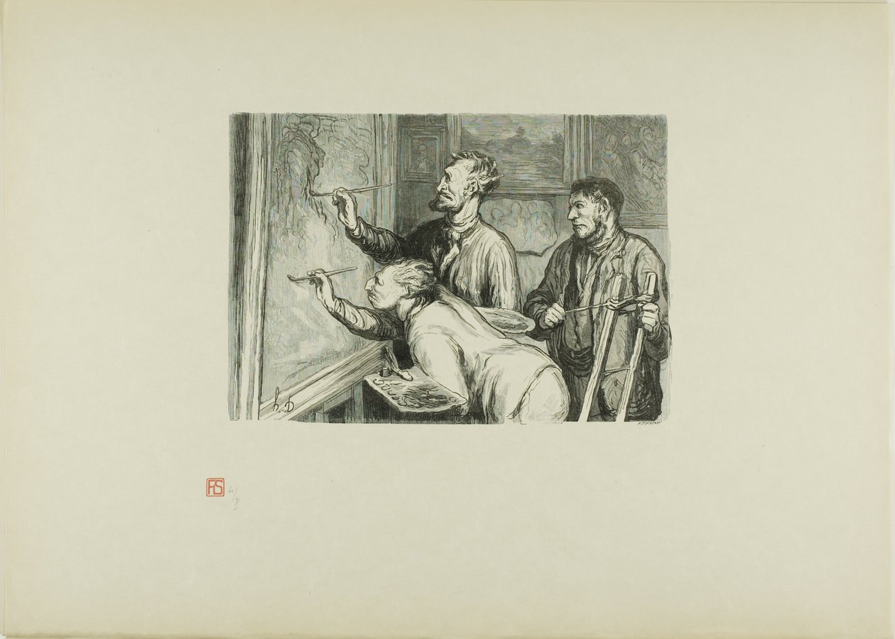 A Exposição de Pinturas de 1868: Dando-lhe o último toque de Etienne Carjat
