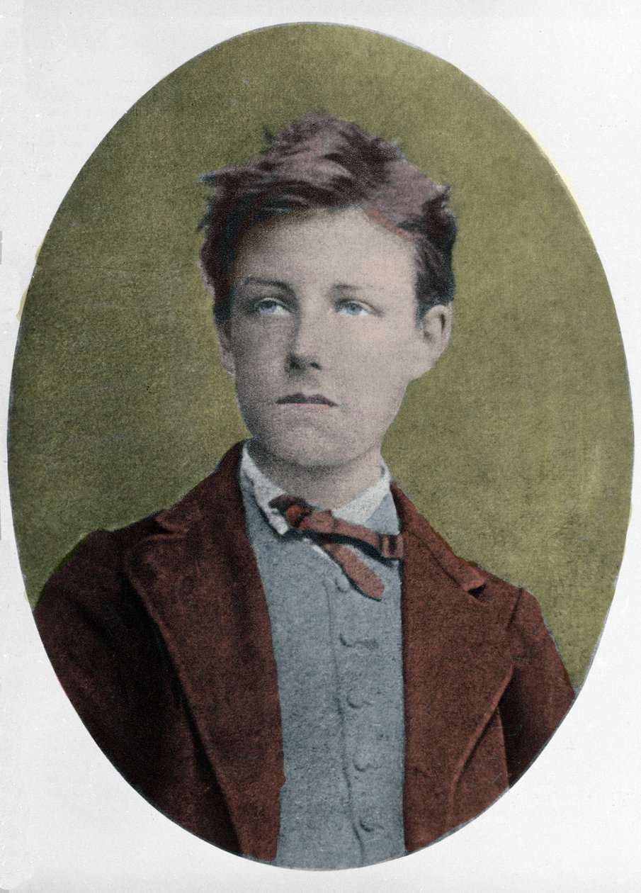 retrato de Arthur Rimbaud (1854-1891), poeta francês, aos 17 anos de idade, de Carjat. de Etienne Carjat