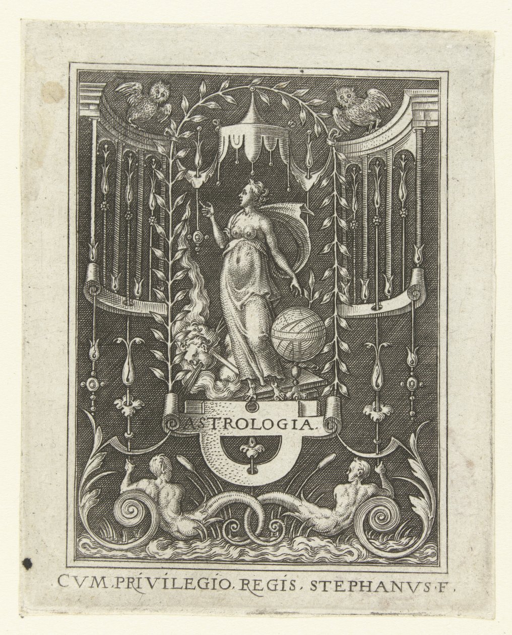 Astrologia
ASTROLÓGIA. (título sobre o objecto)
Quatro Artes Livres, Perspectiva e Arquitectura, apresentadas por mulheres (versão posterior) (título da série) de Etienne Delaune