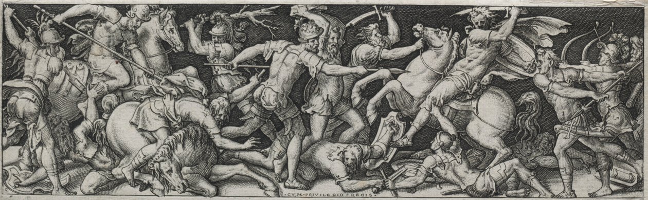 Combates e triunfos, provavelmente da década de 1560. de Etienne Delaune