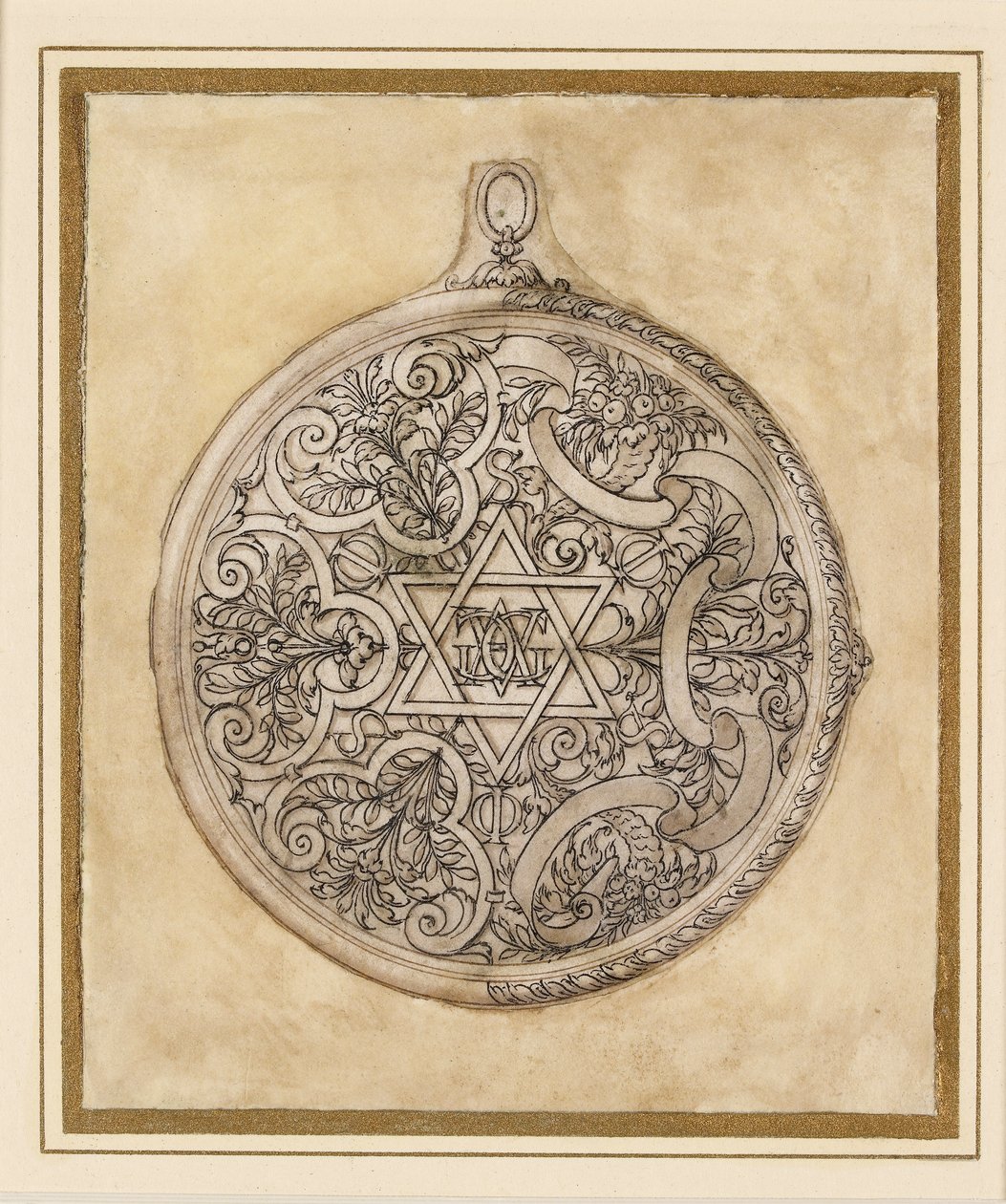 Design para uma joia pendente, meados do século XVI de Etienne Delaune
