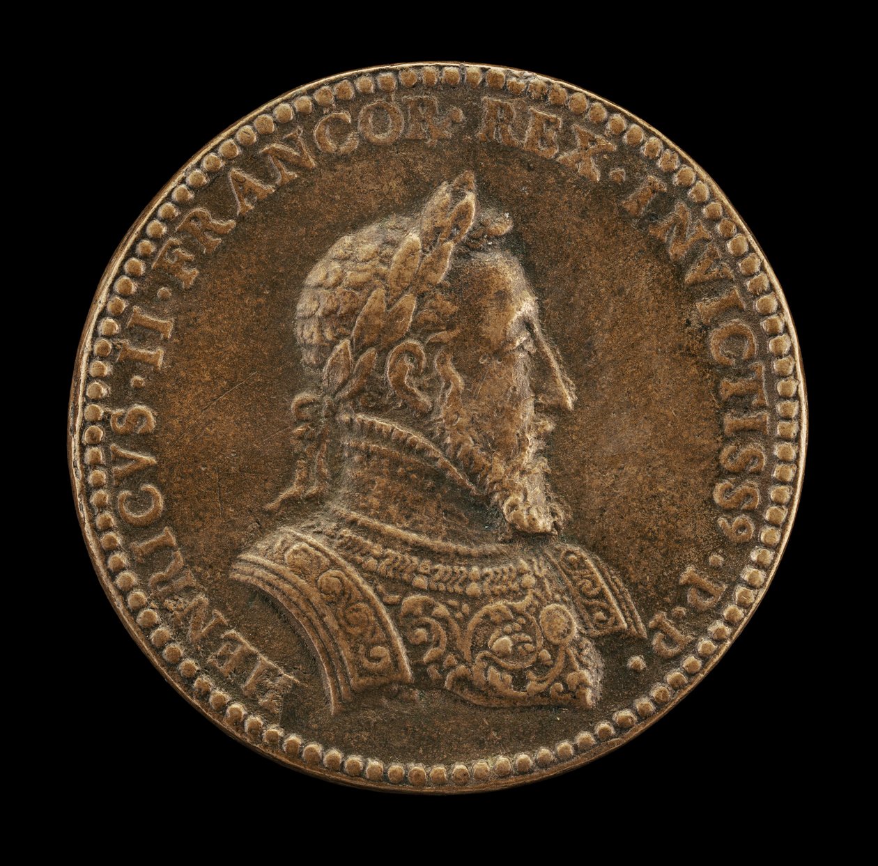 Henrique II, 1519-1559, rei de França 1547 [anverso] de Etienne Delaune