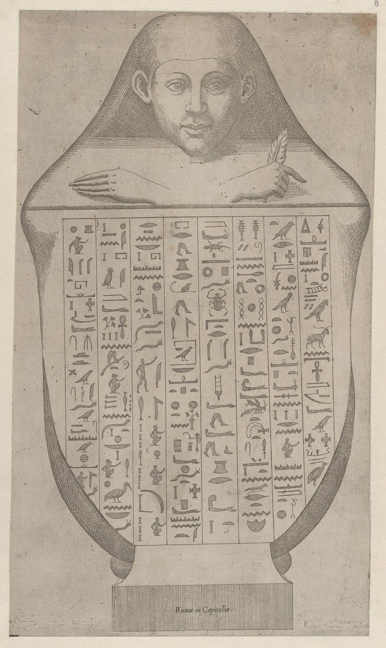 Speculum Romanae Magnificentiae: Face de um canopo egípcio..., final do século XVI ao início do século XVII. de Etienne DuPérac.