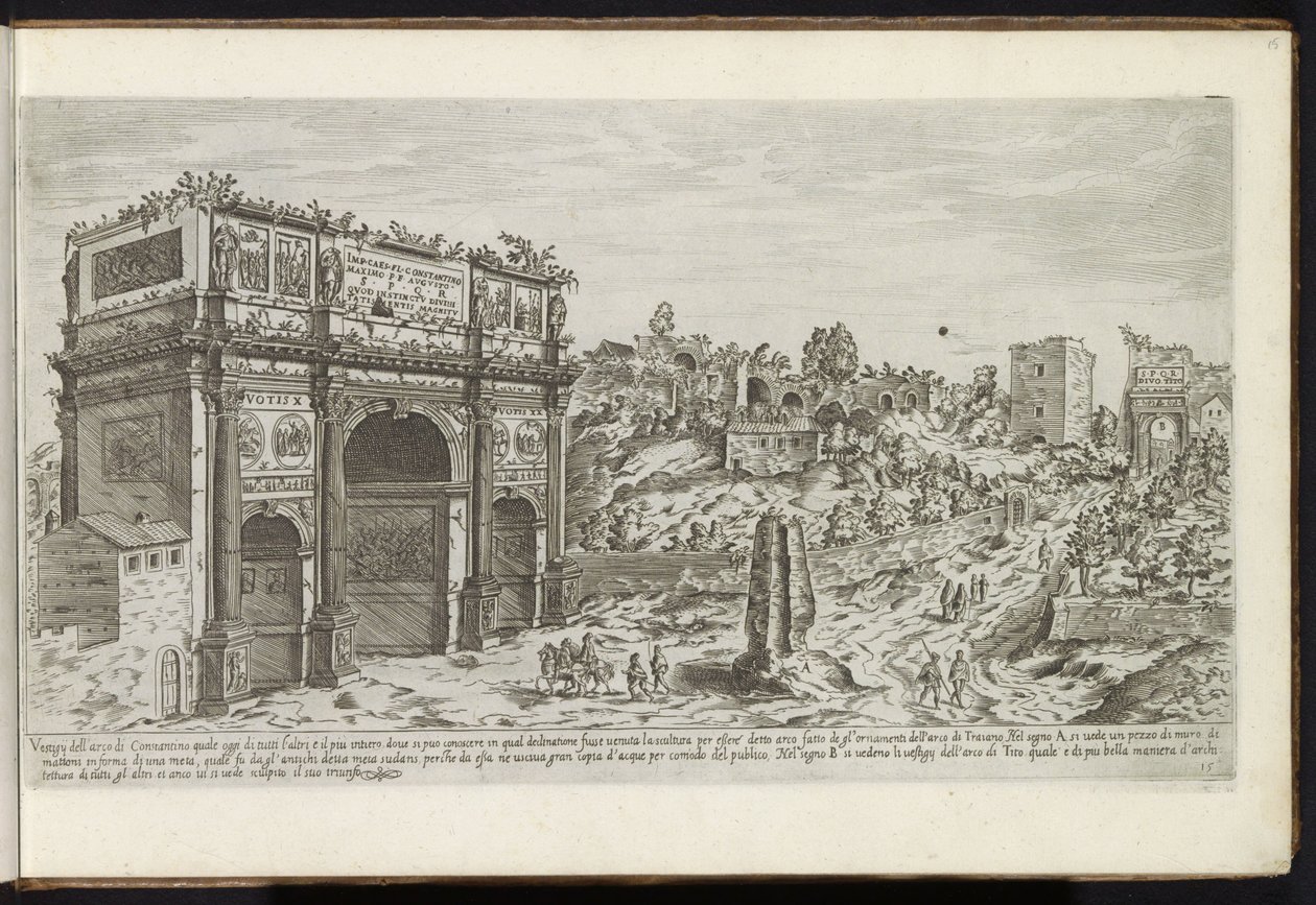 Arco de Constantino em Roma Edifícios antigos (título da série) I vestigi dell
