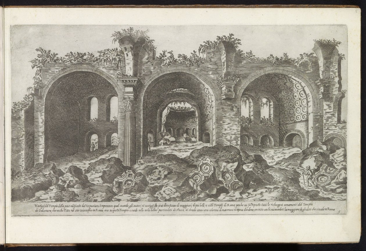Restos da Basílica de Maxêncio em Roma Edifícios antigos (título da série) I vestigi dell