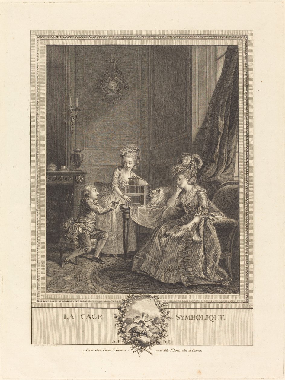 A gaiola simbólica de Etienne Fessard after Charles Lepeintre
