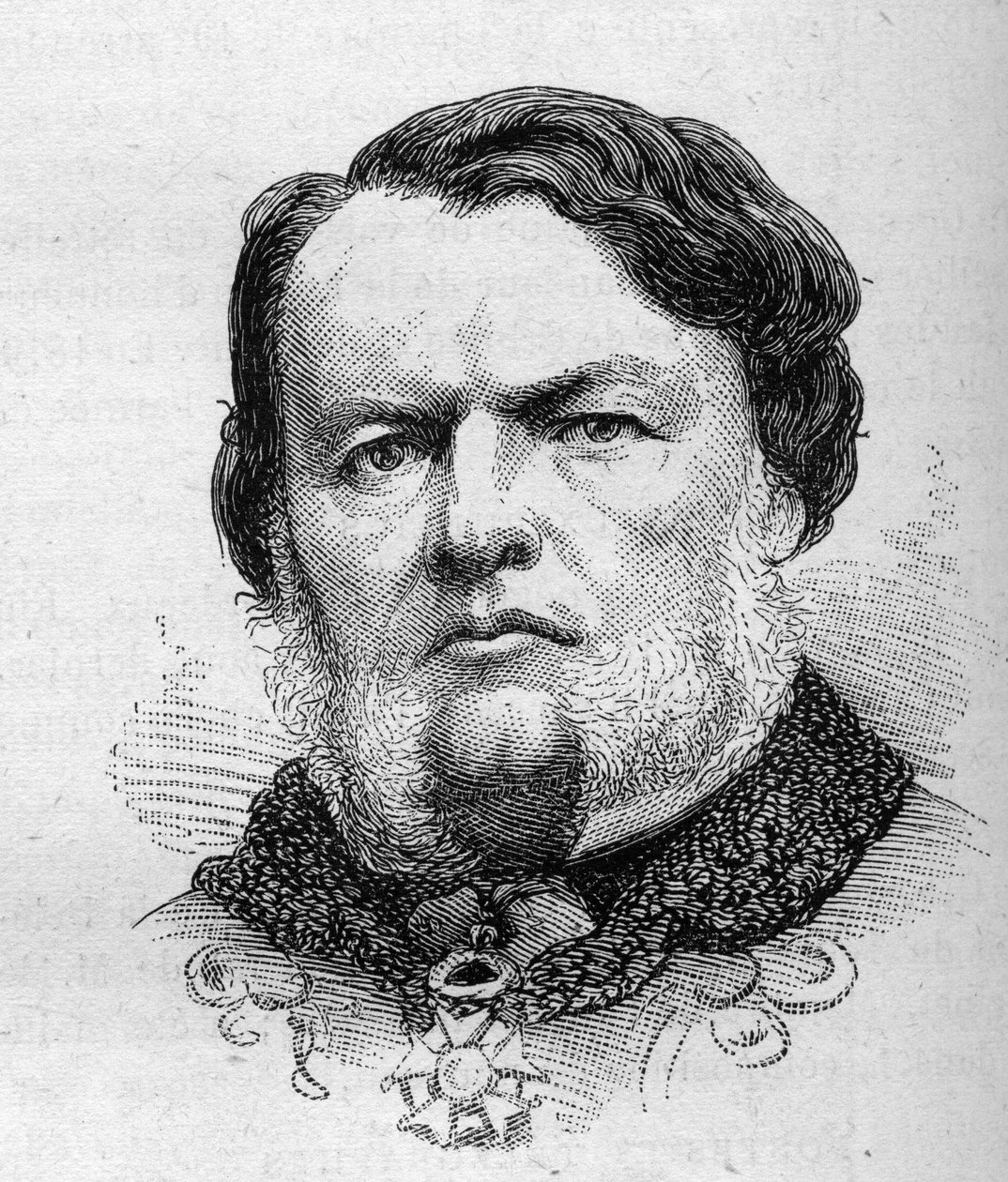 Retrato de Auguste Gougeard (1827Ð1886), político francês. Gravura de Bocour em "Le Monde Illustré" n°1287 de 26 de novembro de Etienne Gabriel Bocourt