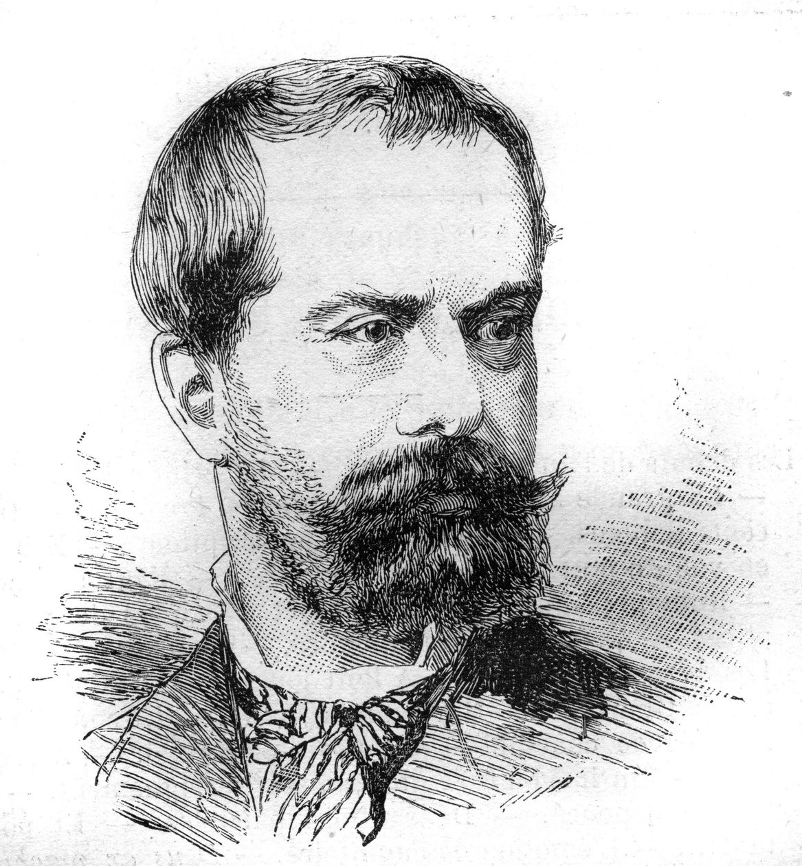 Retrato de Paul Deves (1837-1889), advogado e político francês. Gravura de Bocour em "Le Monde Illustré" n°1287 de 26 de novembro de Etienne Gabriel Bocourt