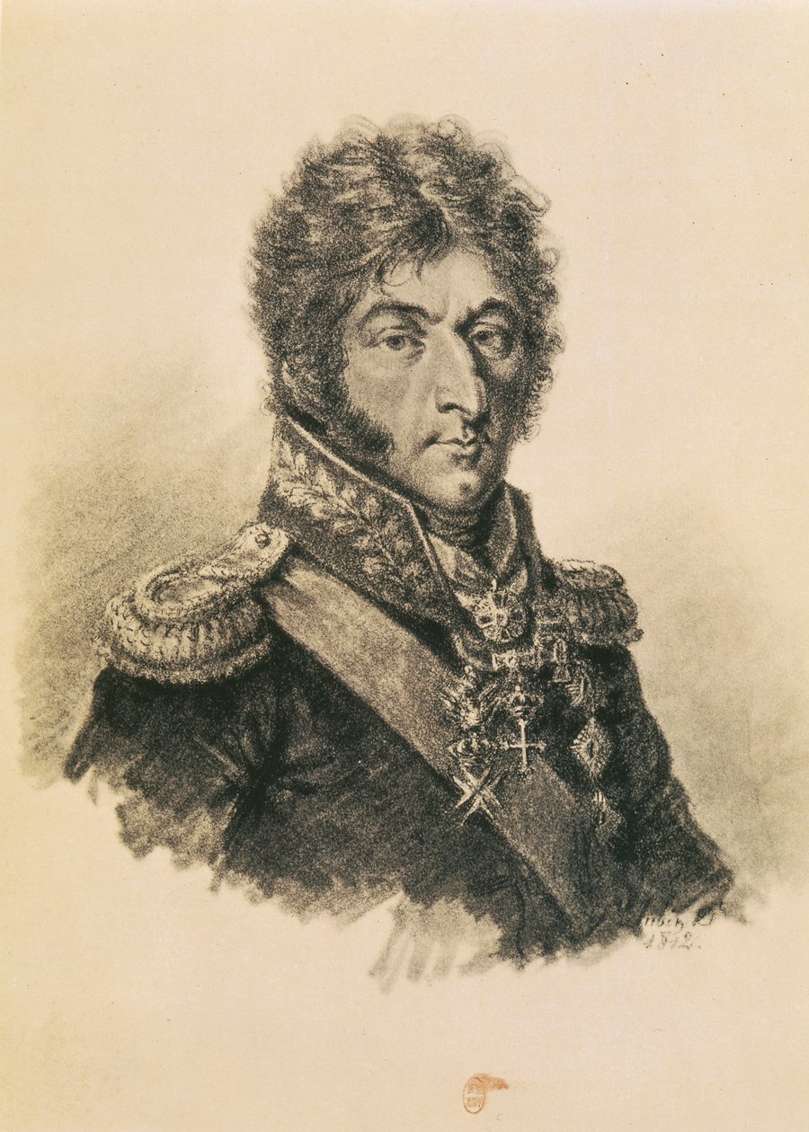 Príncipe Peter Ivanovich Bagration (1765-1812) de Etienne Gustave Aubin