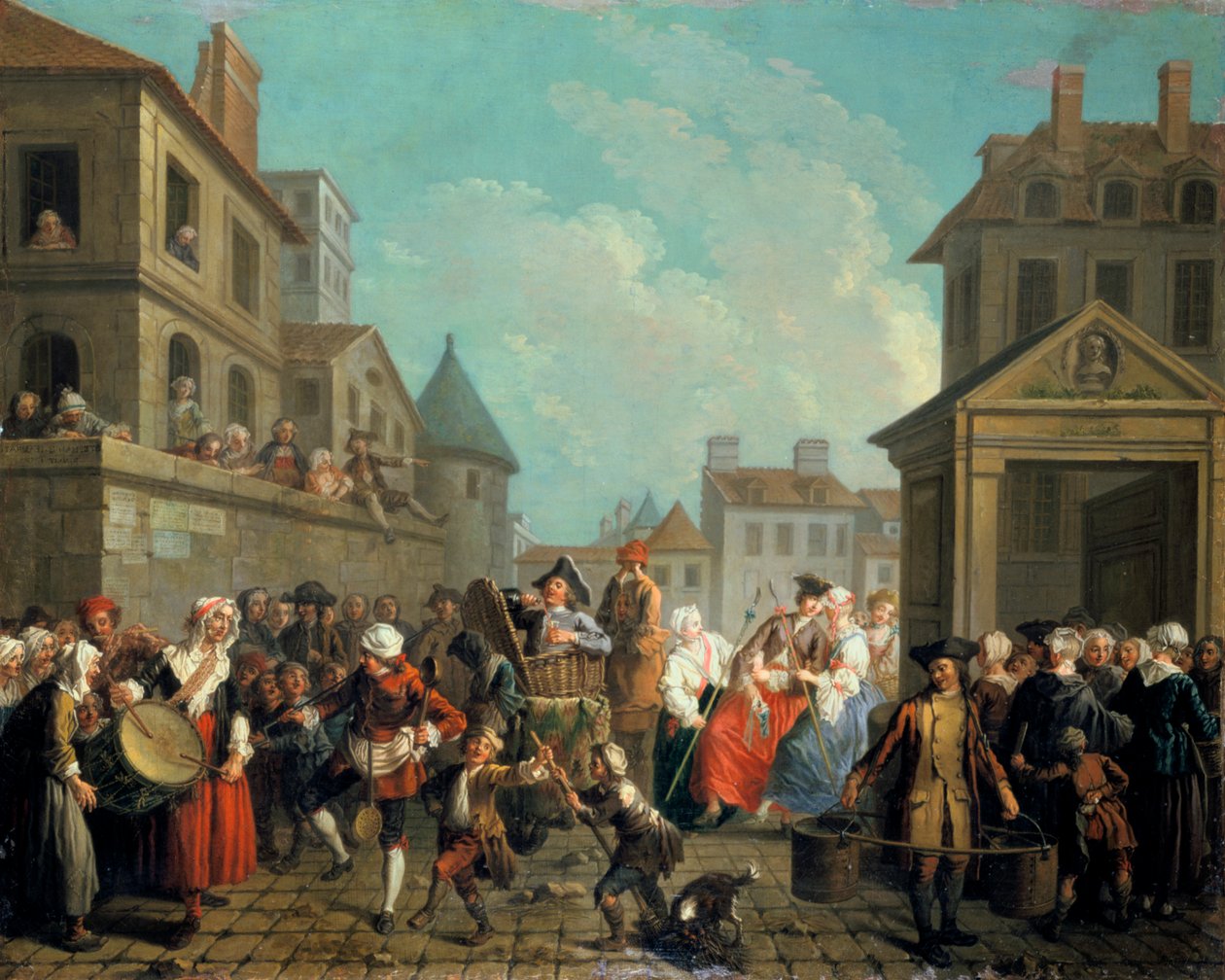 Carnaval nas ruas de Paris, 1757. de Étienne Jeaurat