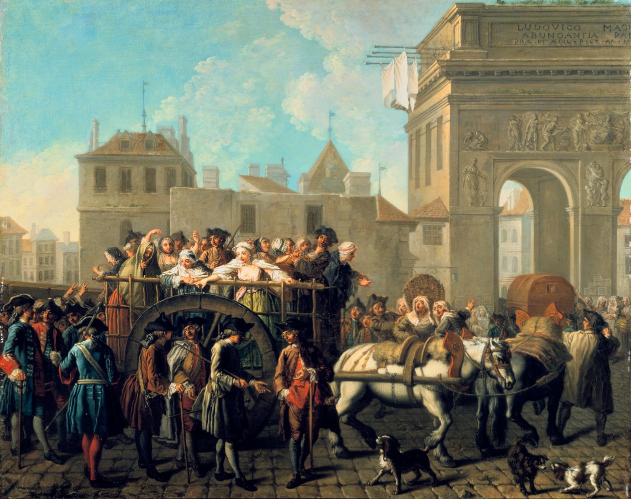 Transporte de prostitutas para o Salpetriere, c1760-1770 de Étienne Jeaurat