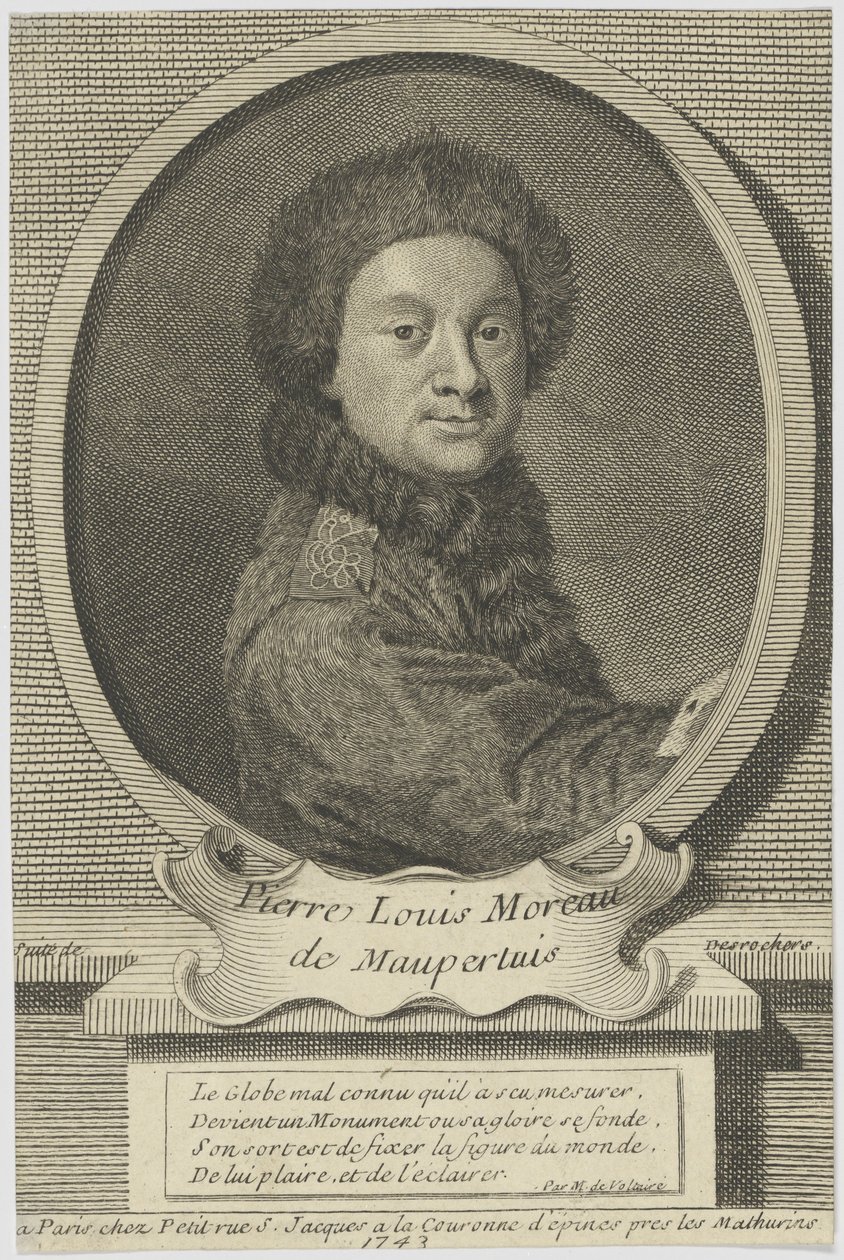 Pierre Louis Moreau de Maupertuis 1698-1759, 1743. de Etienne Jehandier Desrochers
