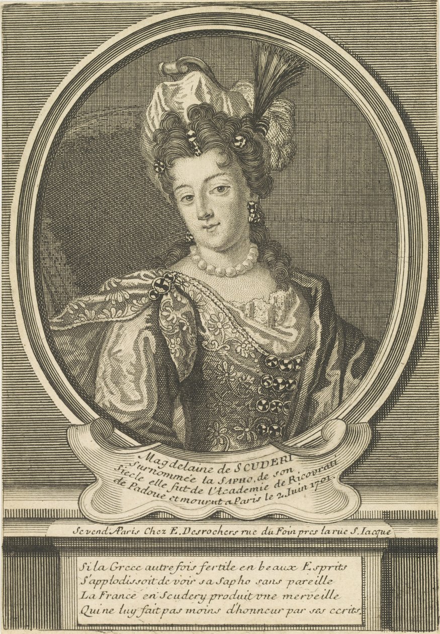 Retrato de Madeleine de Scudéry 1607-1701, c. 1710 de Etienne Jehandier Desrochers