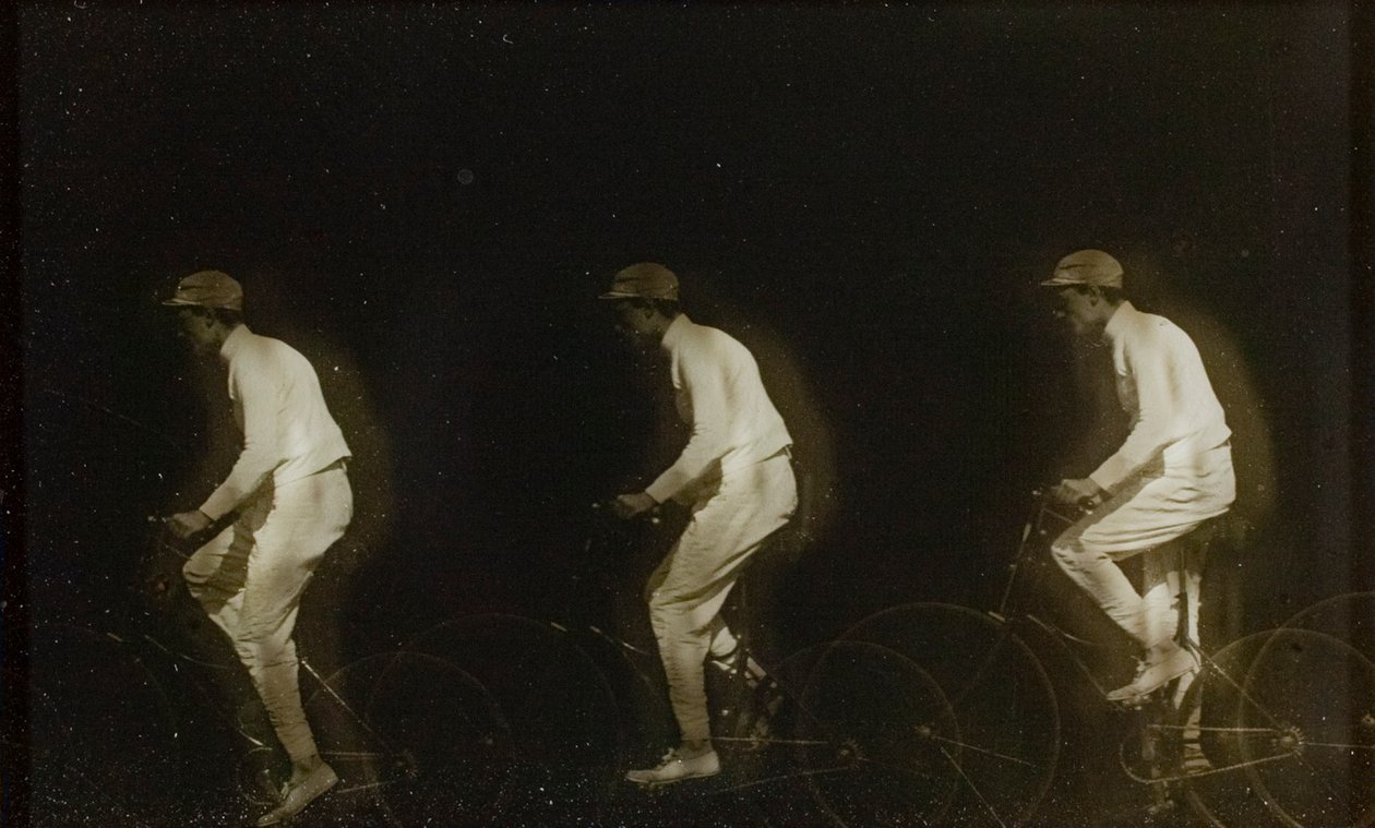 Homem a andar de bicicleta de Etienne Jules Marey