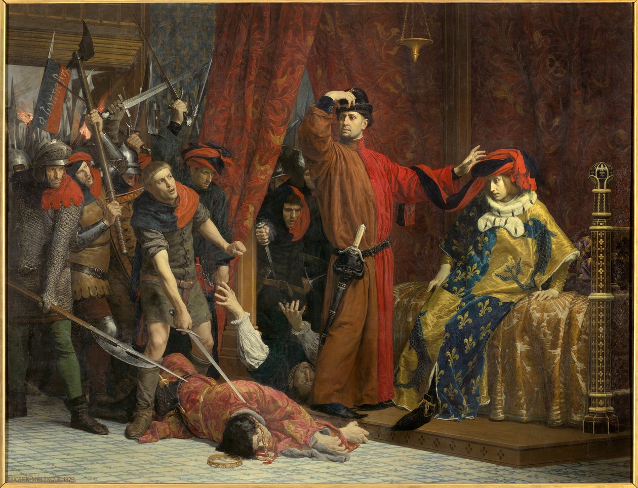Etienne Marcel e o Dolphin Charles em 22 de fevereiro de 1358 de Etienne Lucien Melingue