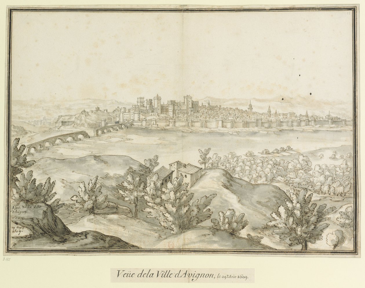 Da cidade de Avignon e arredores : Veüe de la Ville d