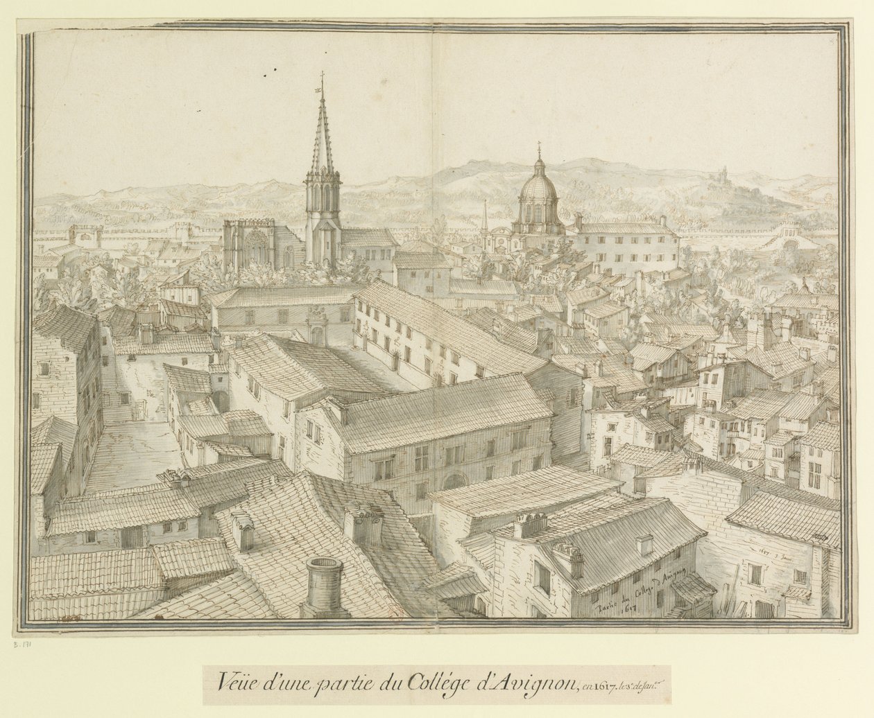 Parte do Colégio de Avinhão  1617 : Aquisição de parte do Colégio de Avinhão, em 1617. 3 de janeiro de Etienne Martellange