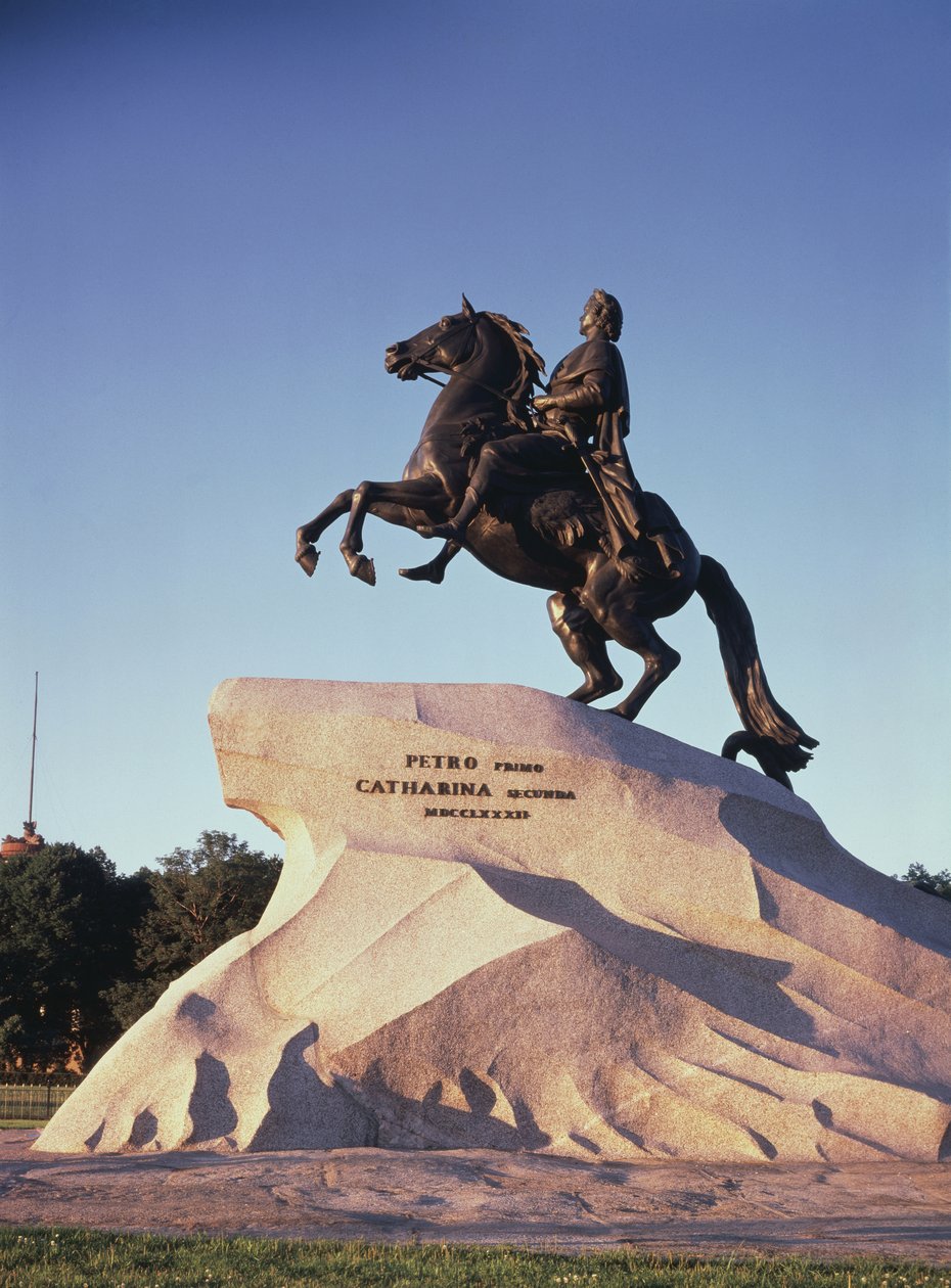 Estátua de Pedro, o Grande, em São Petersburgo, 1766-1782 de Etienne Maurice Falconet