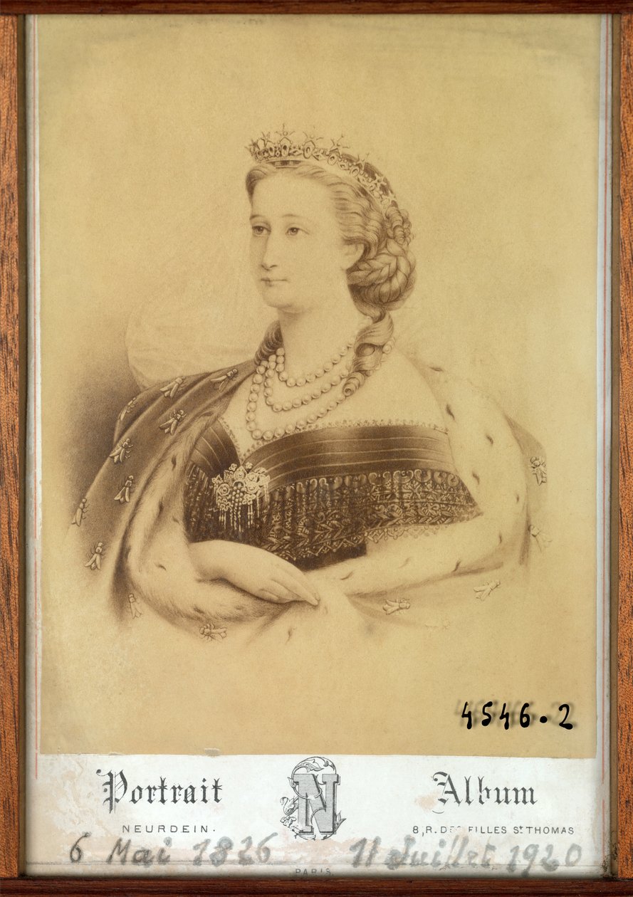 Retrato da Imperatriz Engenie de Etienne & Neurdein Louis Antonin (1846-p. 1915) Neurdein