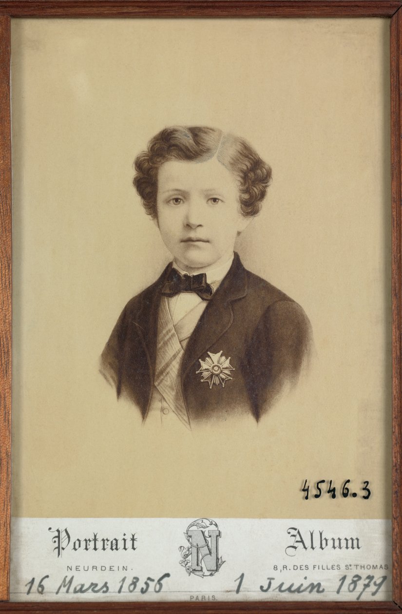 Retrato do Príncipe Imperial de Etienne & Neurdein Louis Antonin (1846 p. 1915) Neurdein