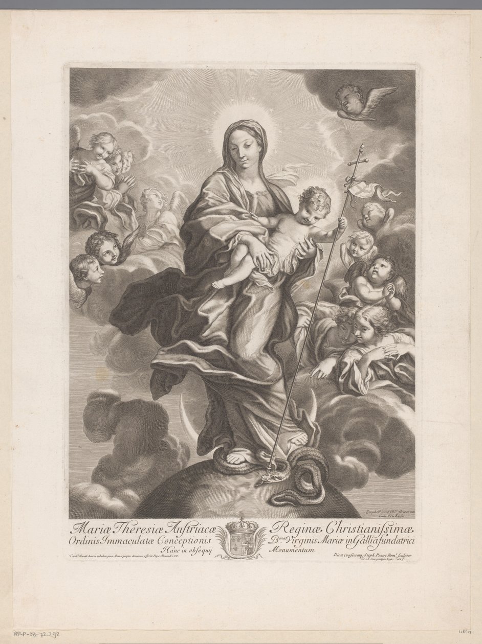 Maria com Criança no globo de Etienne Picart