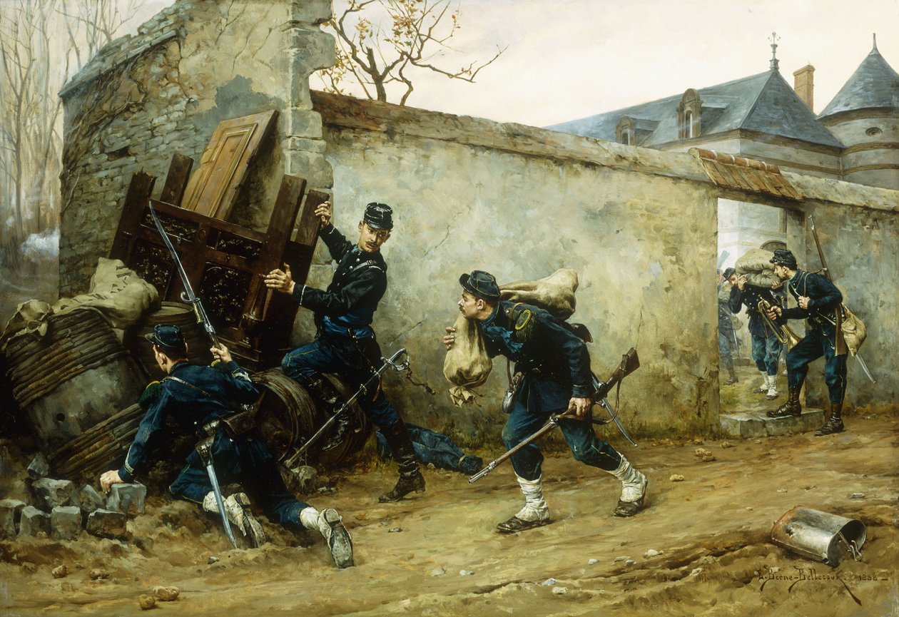 Um ataque surpresa, 1888 de Etienne Prosper Berne Bellecour