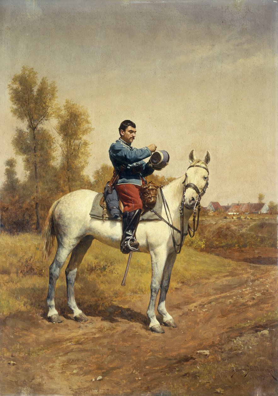 Cavalaria em um carregador branco, 1907 de Etienne Prosper Berne Bellecour