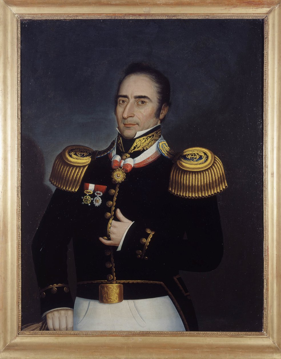 Retrato de André Hipolito (Hyppolite) Bouchard, que participou na Revolução de Bouenos-Ayres em 25 de Maio de 1810, por Etienne Prosper Berne-Bellecour (ou Bernet-Bellecour: 1838 - 1910) de Etienne Prosper Berne Bellecour
