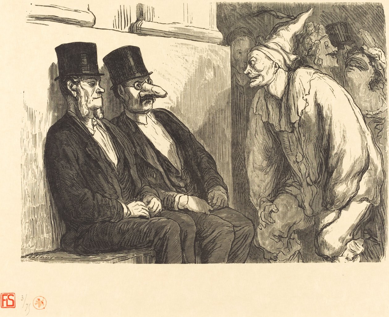 Opera Ball: Você está se divertindo demais! de Etienne after Honoré Daumier