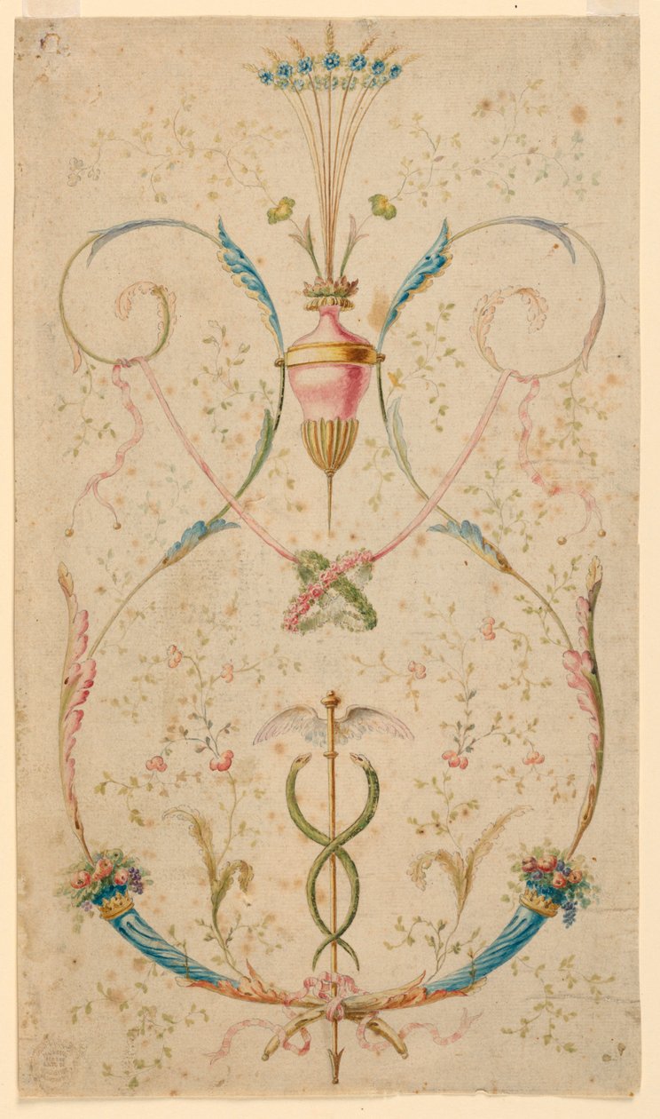 Projeto para a Decoração de um Painel Oblongo de Etienne de Lavallee Poussin