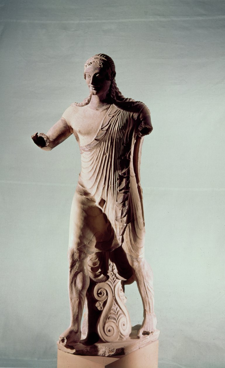 Apolo de Veii, do Templo de Minerva, c.510 aC (terracota) de Etruscan