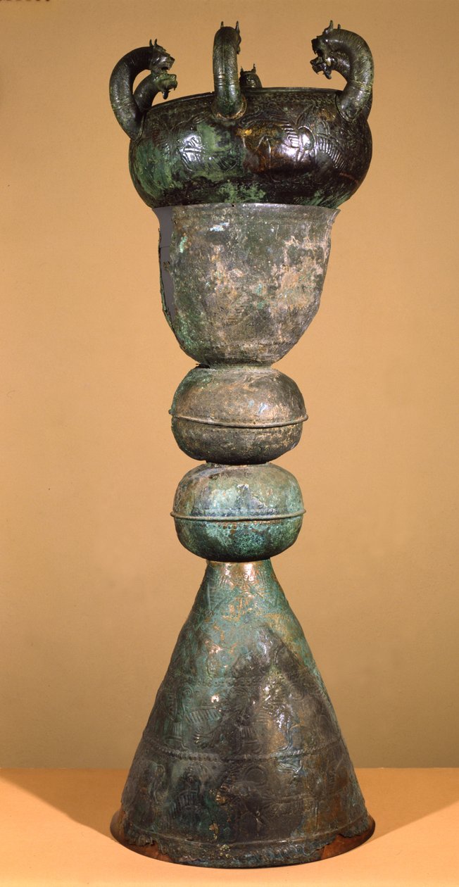 Caldeirão com cabeças de animais de Cerveteri (bronze) de Etruscan