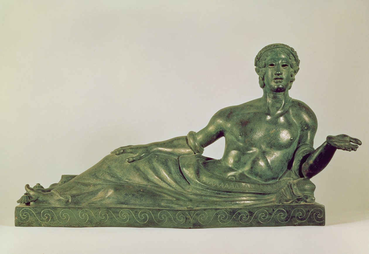 Urna cinerária, meados do século IV aC (bronze) de Etruscan