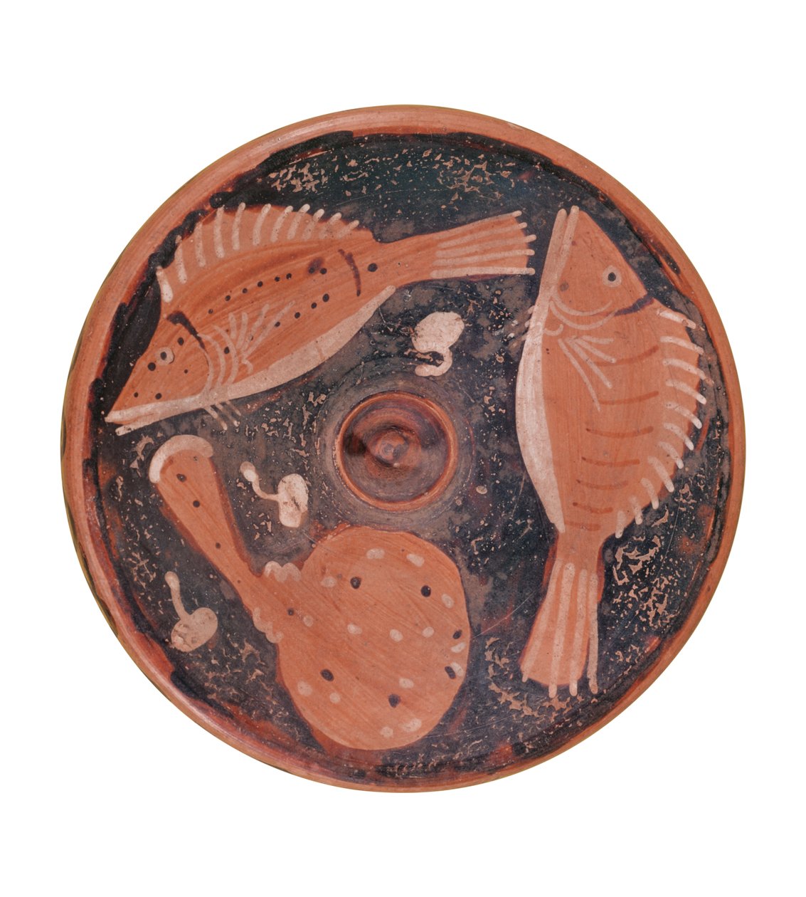 Prato decorado com peixe, de Vulci (cerâmica) de Etruscan