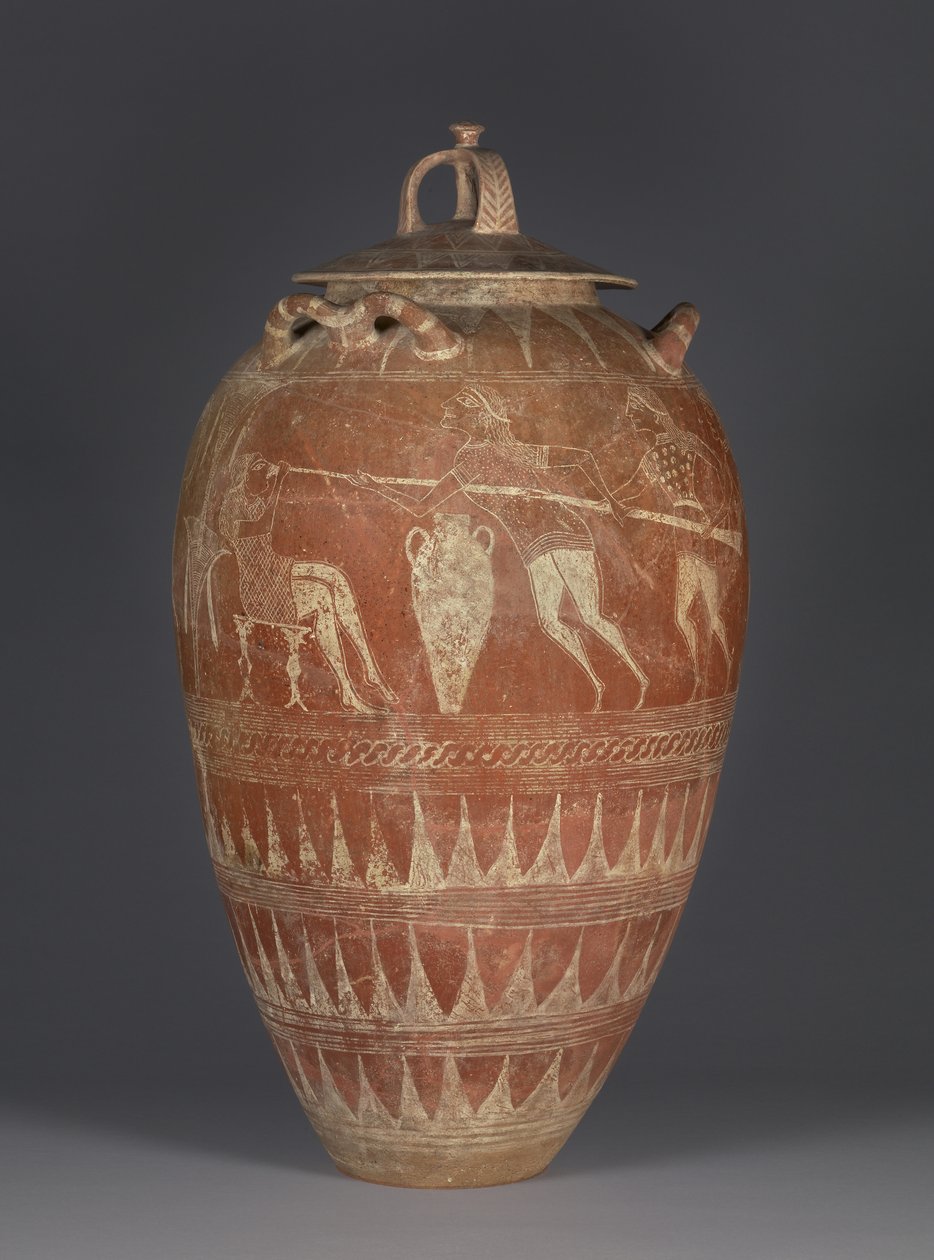 Pithos etruscas com cegamento de Polyphemos, 650-25 aC (terracota) de Etruscan